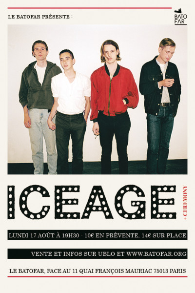 Gagnez 2x2 places pour Iceage + Ceremony @ Batofar le 17 août 2015